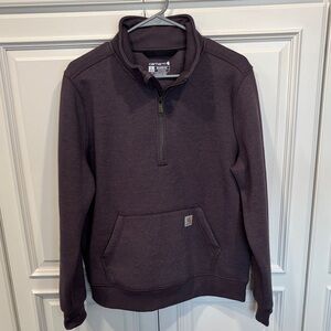 NWOT Carhartt Women’s 1/2 zip sweatshirt - Dark Plum